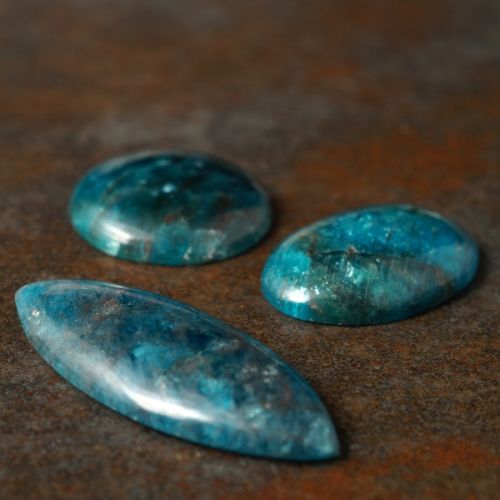 Mixed Shaped Blue Apatite Cabochons