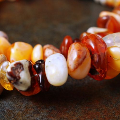 Fire Opal nugget beads