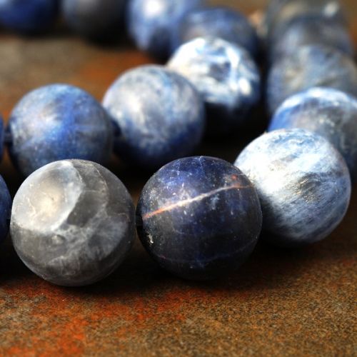 Matte Sodalite beads