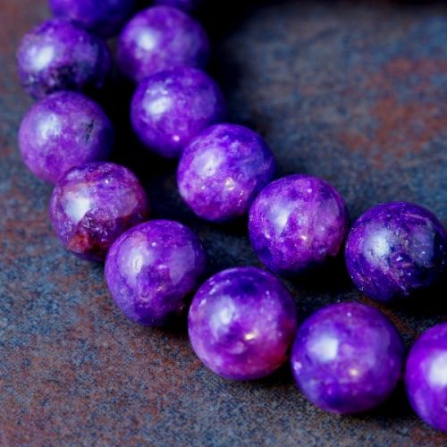 Lepidolite beads