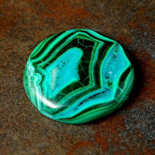 Malachite Chrysocolla Round Cabochon