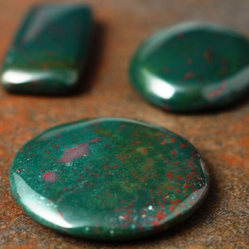 Mixed Shaped Bloodstone cabachons