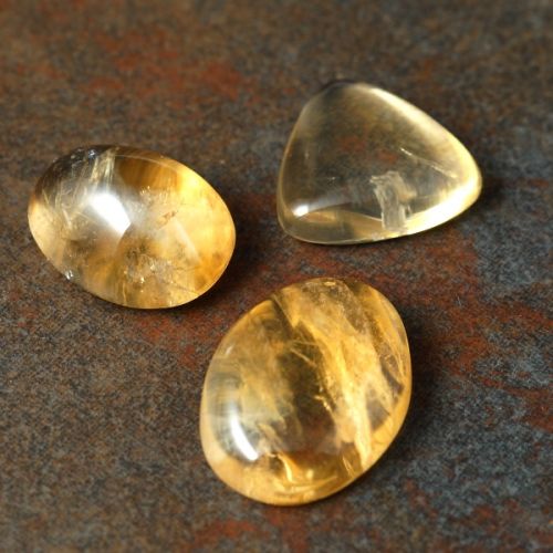 Mixed shaped Citrine cabochons