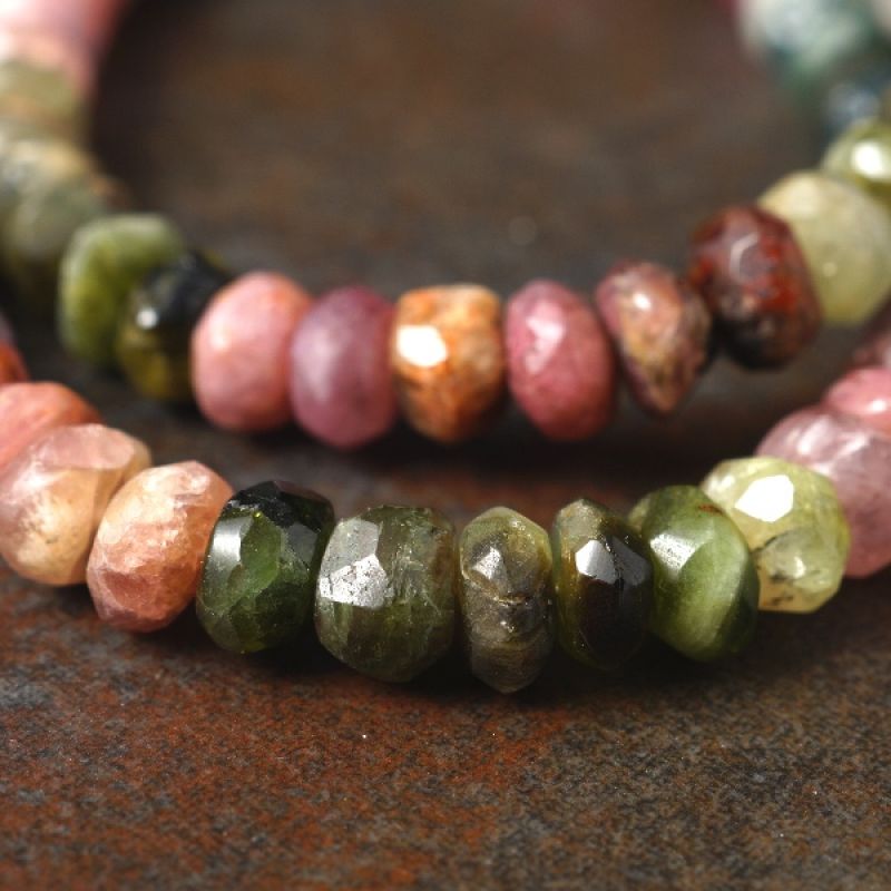 Tourmaline rondelle beads