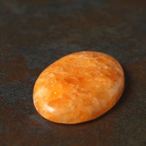 Orange Calcite cabochon