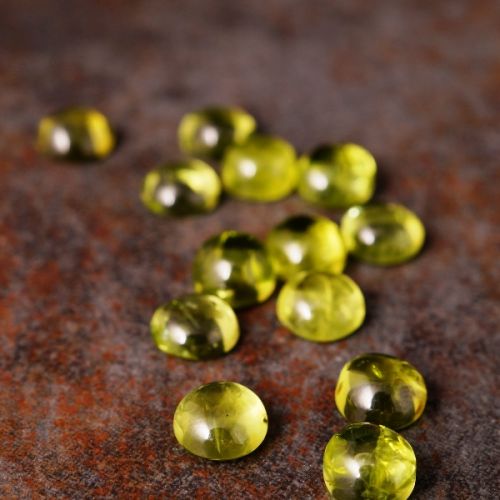 Peridot cabochons