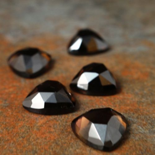 Triangular Smokey Quartz Cabochons