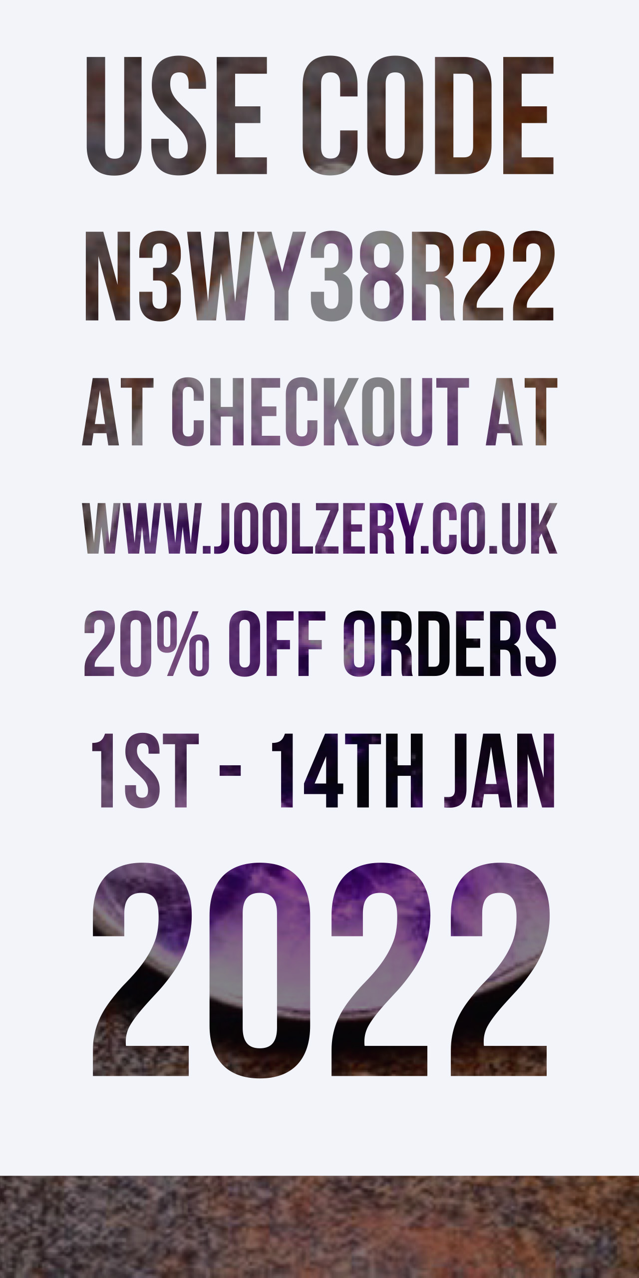 Joolzery 2022 New Years Sale Voucher