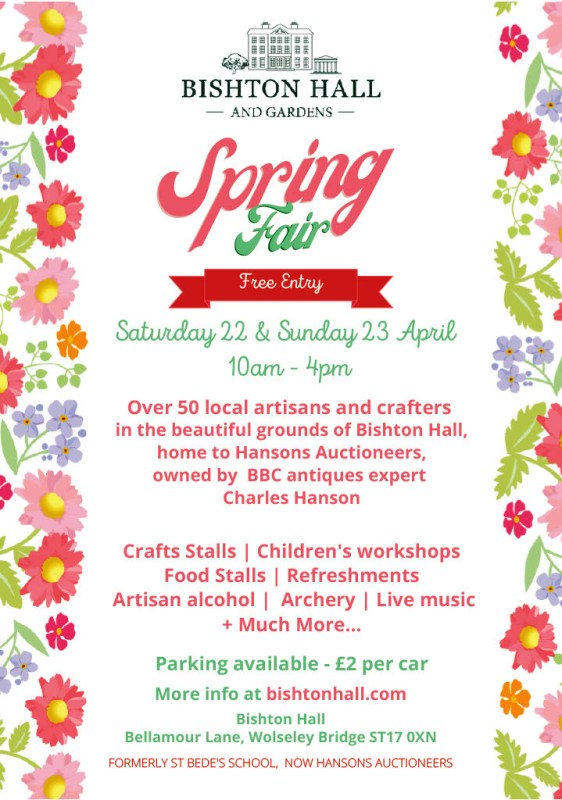 2023 Bishton Hall Spring Fair flyer