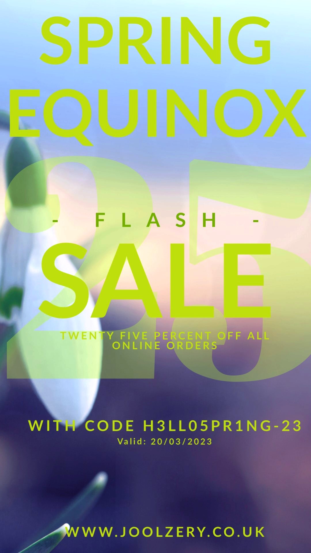 Joolzery 2023 Spring Equinox Flash Sale Voucher