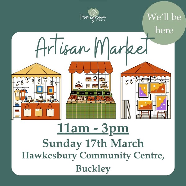 Homegrown Highstreet March Buckley Artisan Market flyer