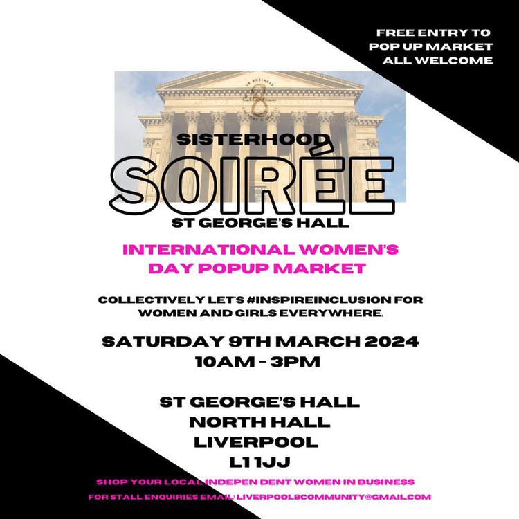 2024 Sisterhood Soiree Pop Market at St Georges Hall