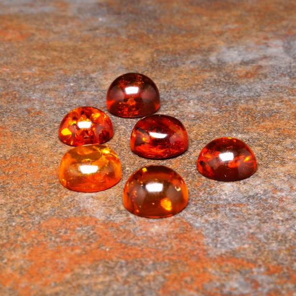 Mixed Shaped Amber Cabochons