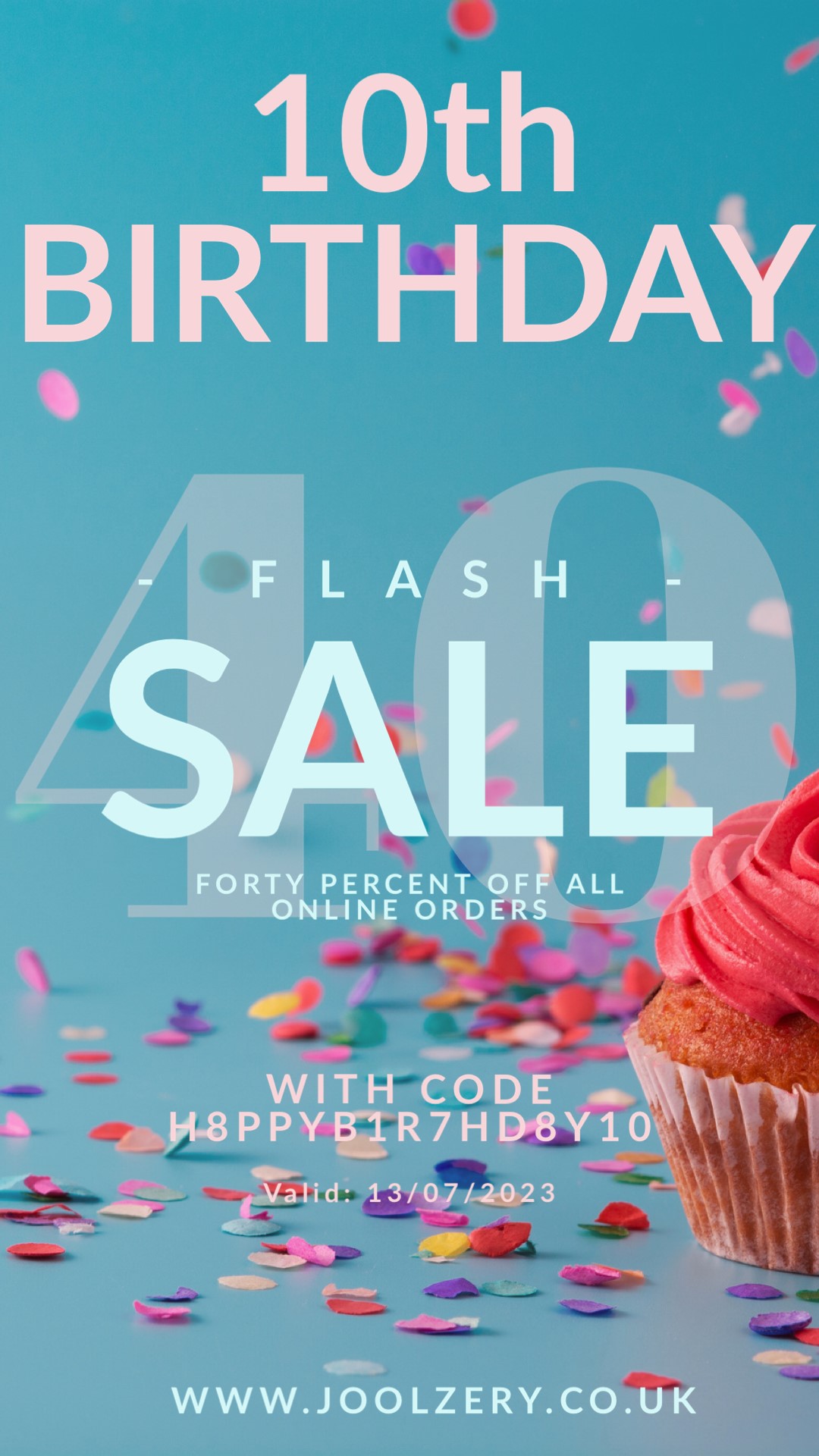 Joolzery 10th Birthday Flash Sale Voucher