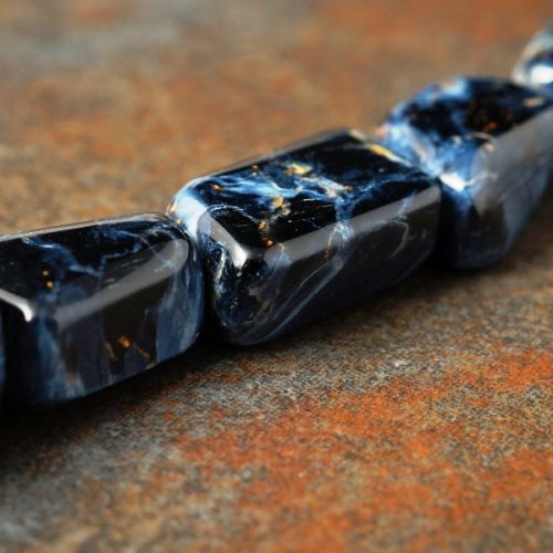 Blue Pietersite Nugget Beads