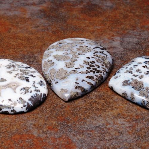 Mixed Shapes Dendritic Parell Cabochons