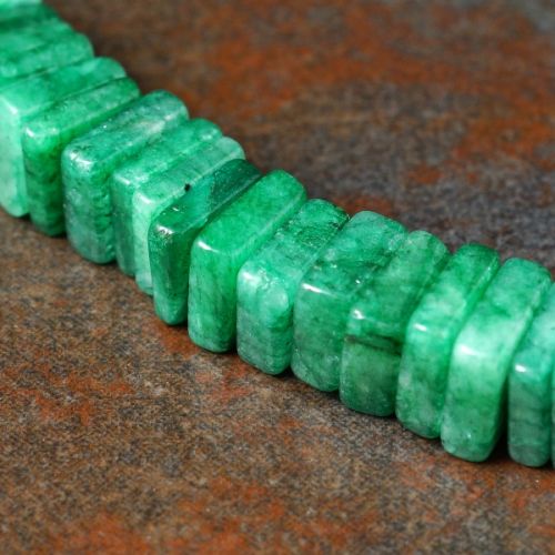 Emerald Square Heishi Beads