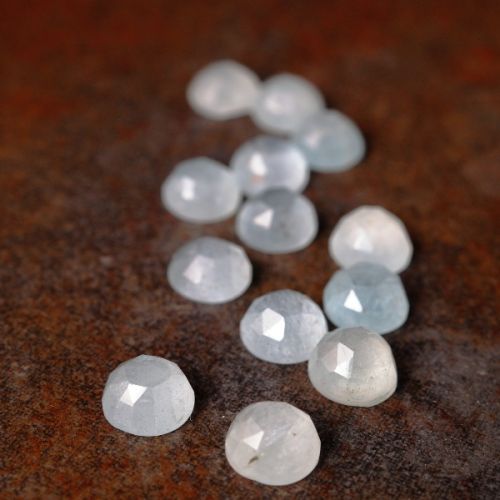 Facetted Aquamarine Cabochons