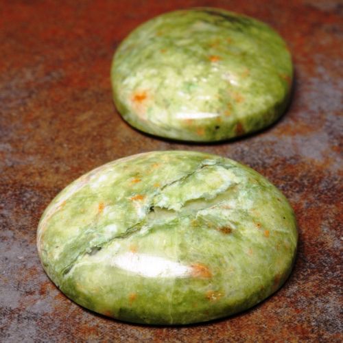 Mixed Shaped Green Opal Cabochons