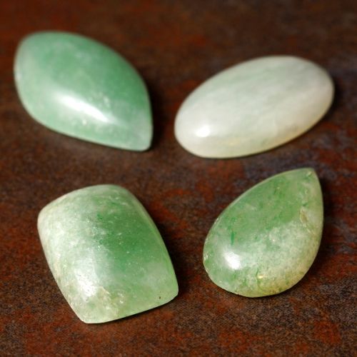 Mixed Shaped Green Aventurine Cabochones