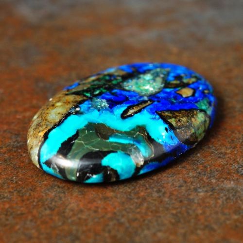 Oval Neon Azurite Cabochon